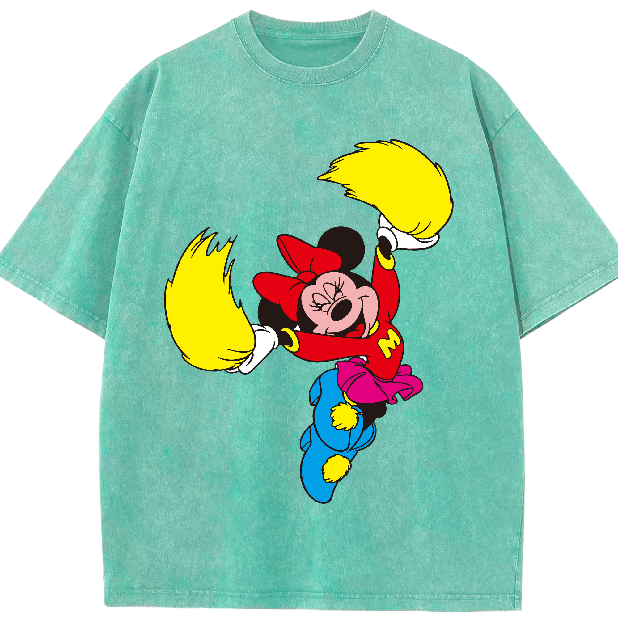 （画像用） ミッキーマウス Mickey Mouse 綿100% ヴィンテージ風 半袖Tシャツ（フロントプリント）